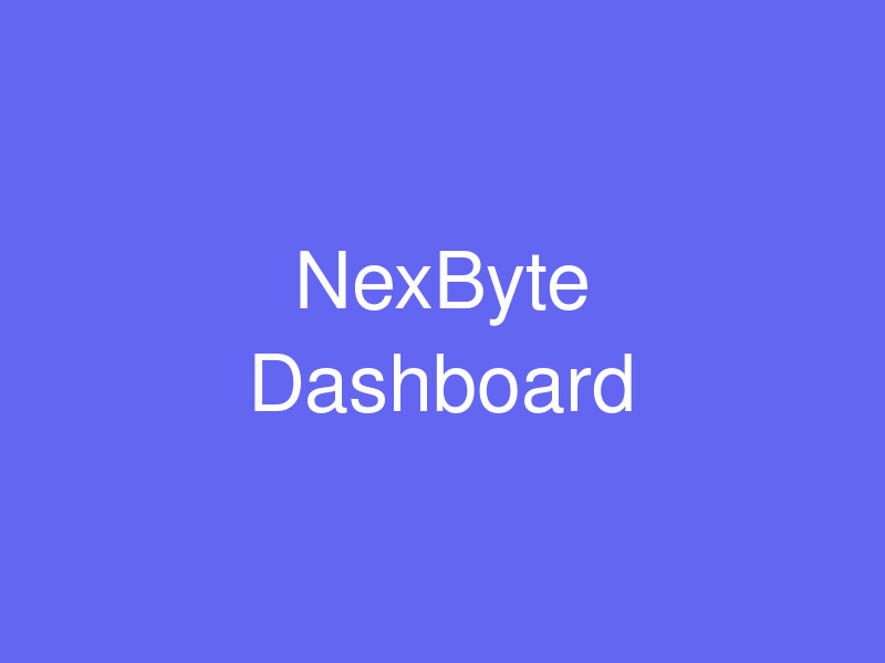 NexByte Dashboard Preview